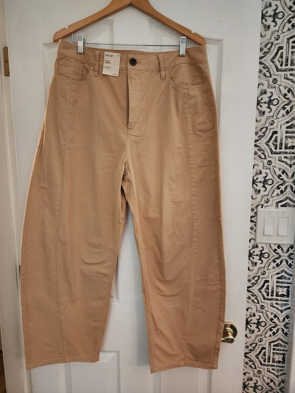 On 34th Classic Barrel Jeans - Beige - NWT